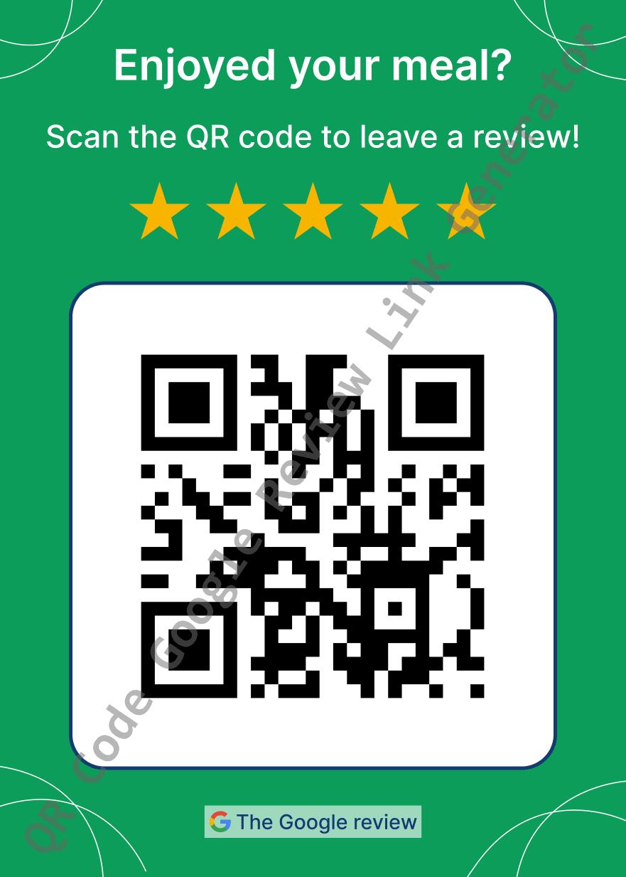 Table Sticker (V2) — Google review QR code template