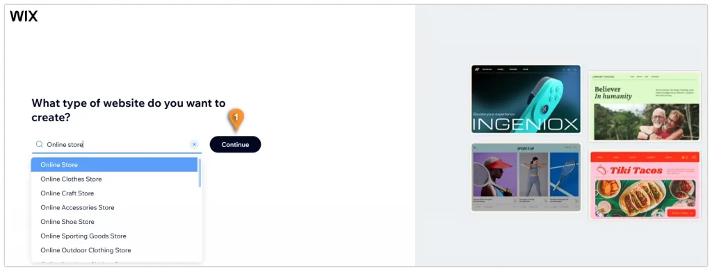 Log in to your Wix account.