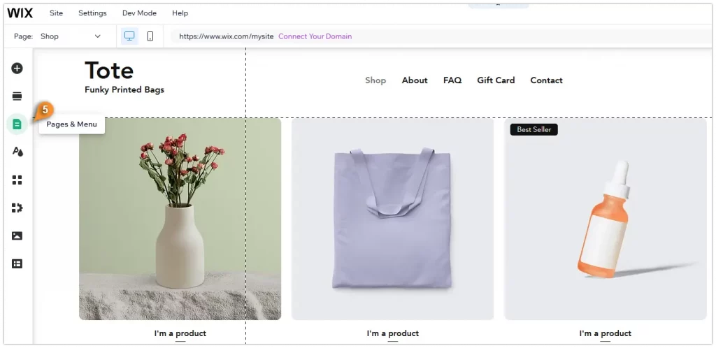 Pages and Menu