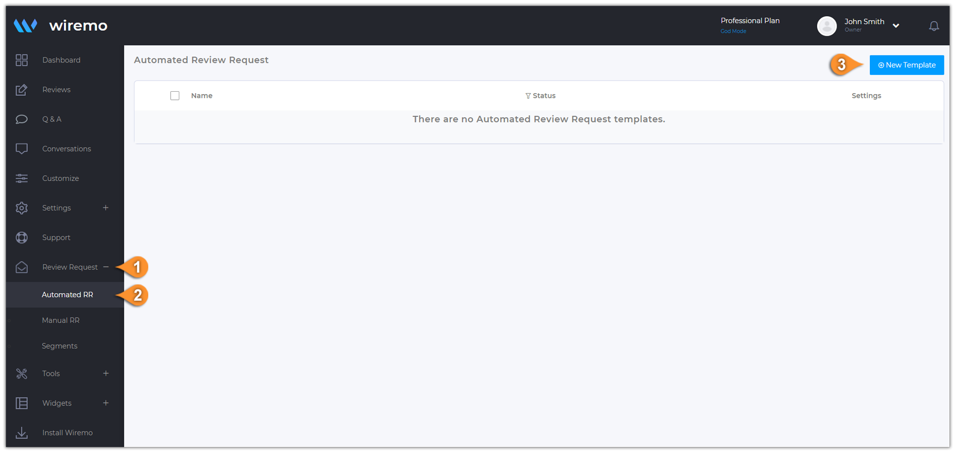 How to create an email template for automated review request