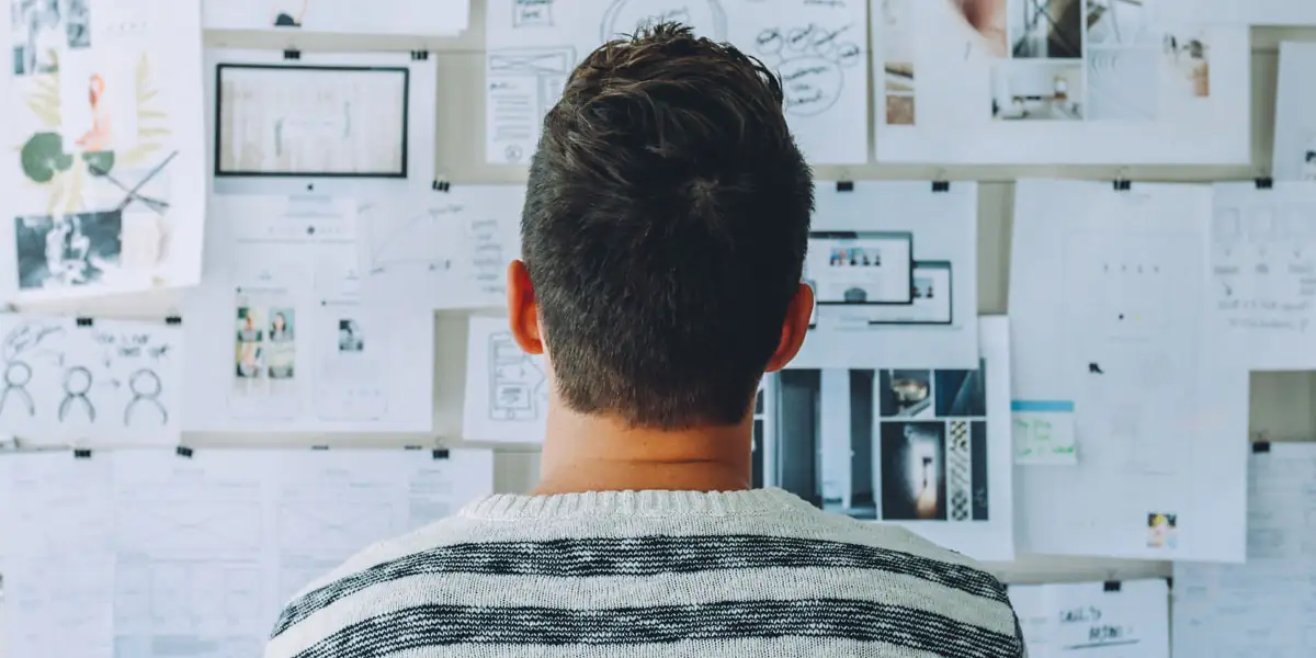 Negative reviews concept showing a business owner analyzing customer feedback