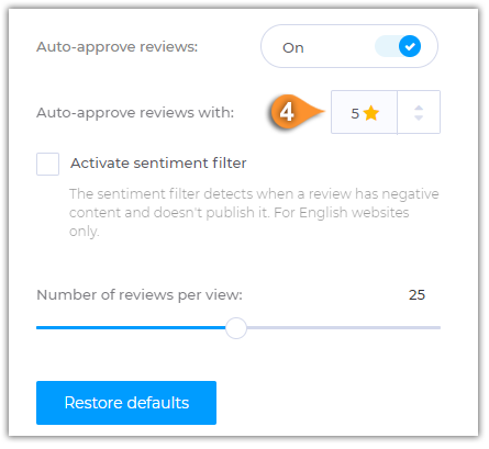 How to Accept Reviews Automatically for Specific Ratings