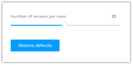 How to Change The Number of Reviews Per a Pageview