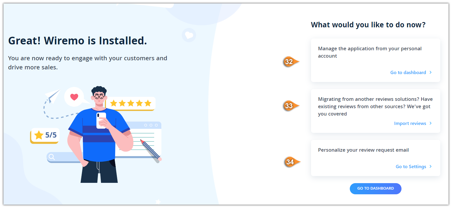 go to Wiremo app settings Shopify
