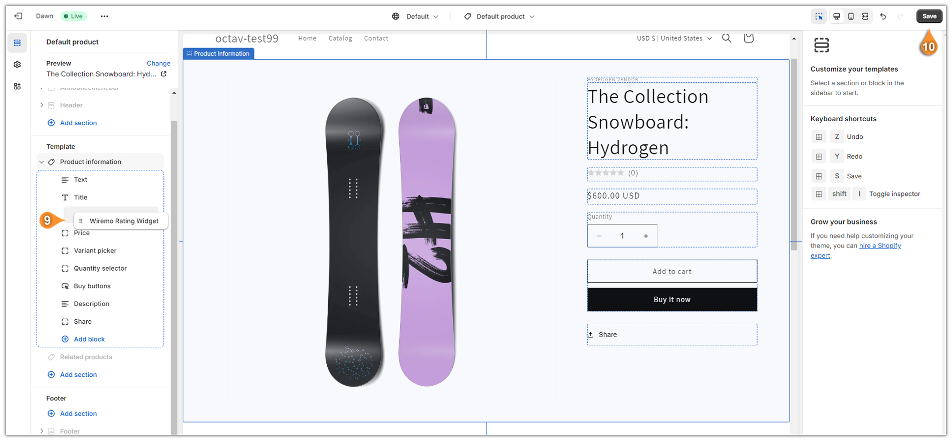 Rating Stars Wiremo Shopify