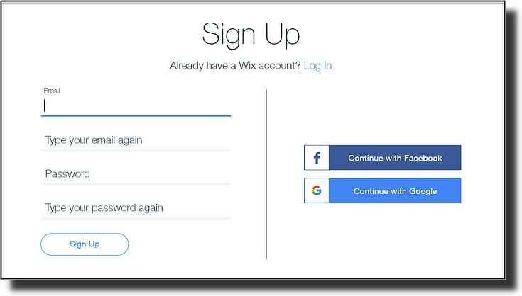 sign up