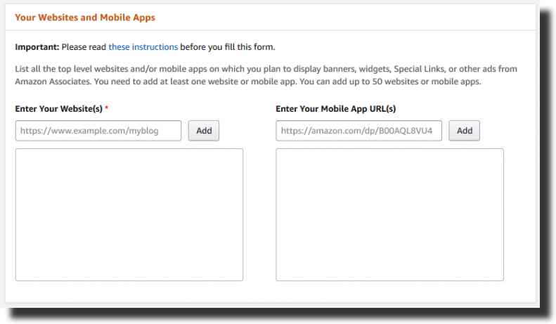 websites and mobile apps
