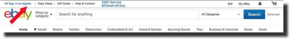 ebay register