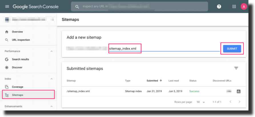 google search console
