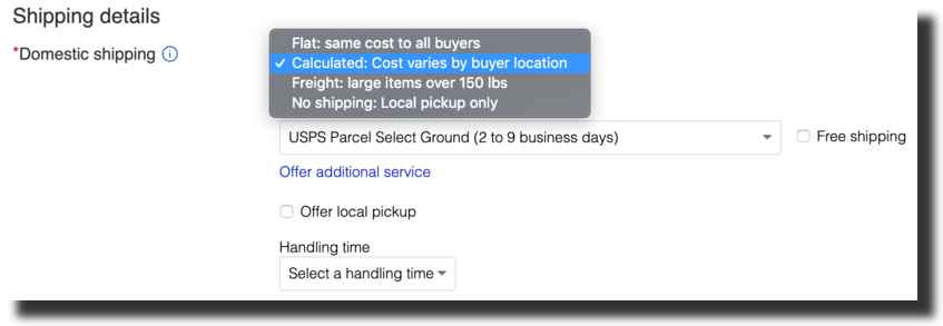 shipping details