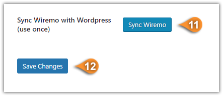 Wiremo Elementor settings save changes