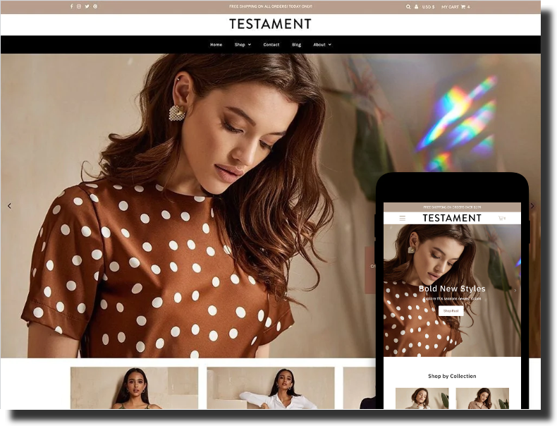 Captivating Testament Shopify Theme Review [August 2022] - Wiremo