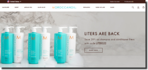 homepage-of-haircare-brand-Moroccanoil