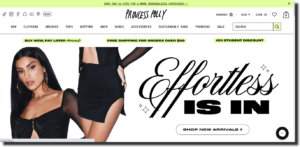 homepage-of-apparel-brand-Princess-Polly