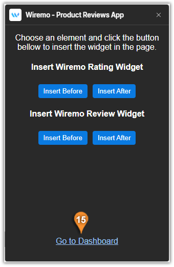 Wiremo dashboard