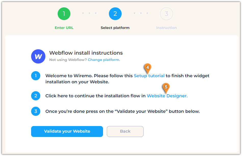 Setup tutorial for Wiremo intallation on webflow