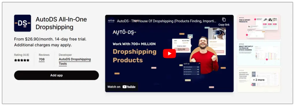 AutoDS: Shopify Product Importer App