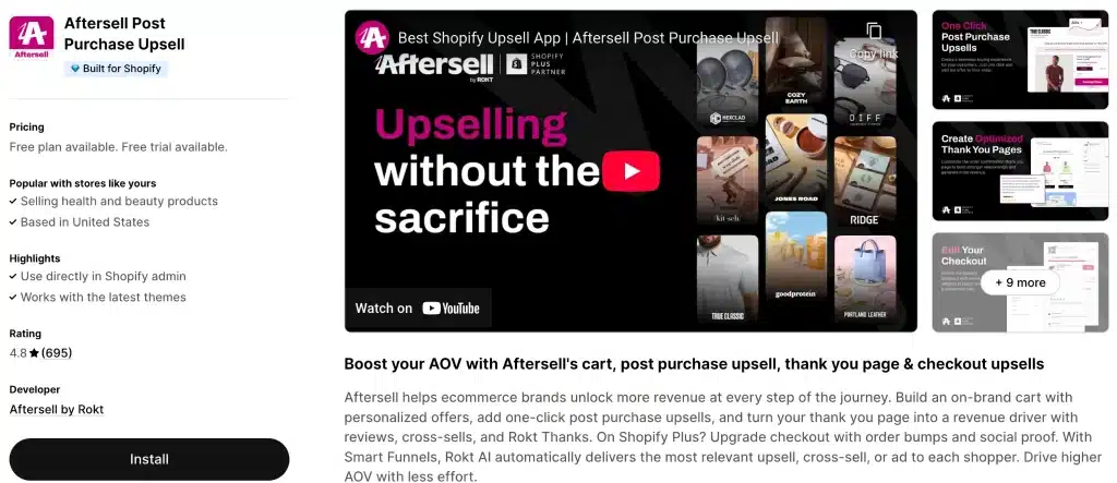 15 Best Free Upsell app Shopify 7 aftersell post upsell app