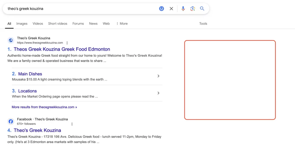 Google search results indicate that no existing Google Business Profile exists.
