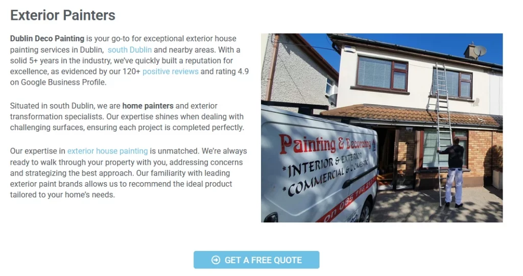 Exterior house painting in South Dublin with branded van – get a free quote