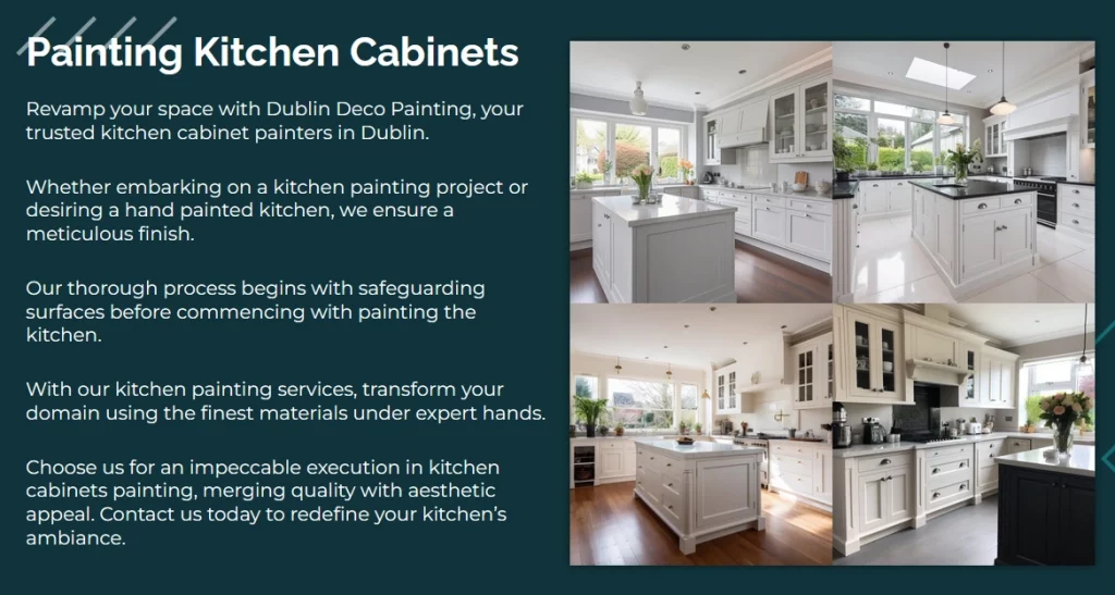 Painted white kitchen cabinets with modern layout