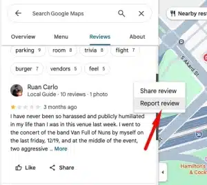 how to get a Google review removed
